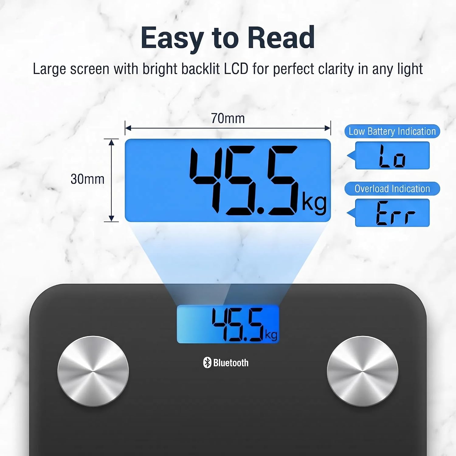 Detalle de HomeFashion smart scale with 28cm platform