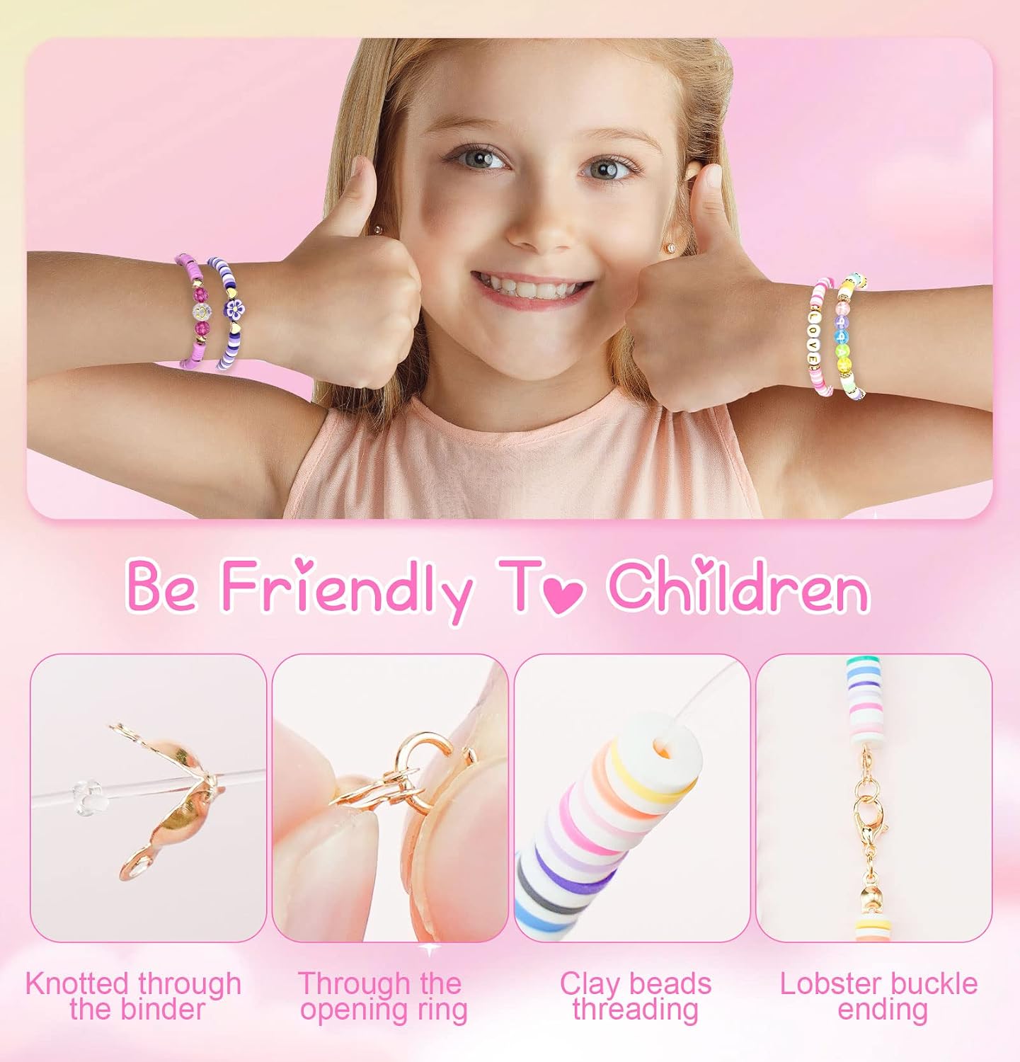 Thumbnail 3 de Dowsabel Clay Bead Bracelet-Making Kit, 24 Colors