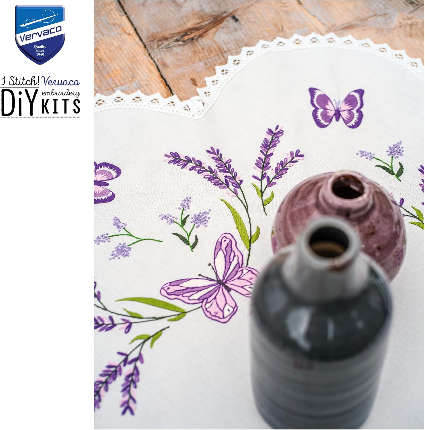 Thumbnail 6 de Vervaco LAWENDA – zestaw do haftu płaskiego na obrusie 75 × 75 cm