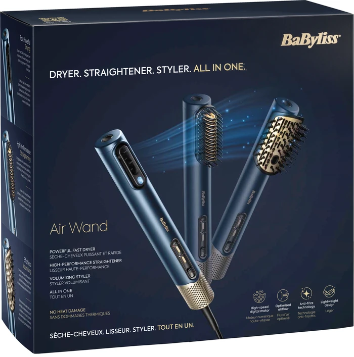 Thumbnail 10 de BaByliss Air Wand 3-in-1 Wet To Dry AS6550E – Föhn mit Bürsten- und Glätteisenaufsatz