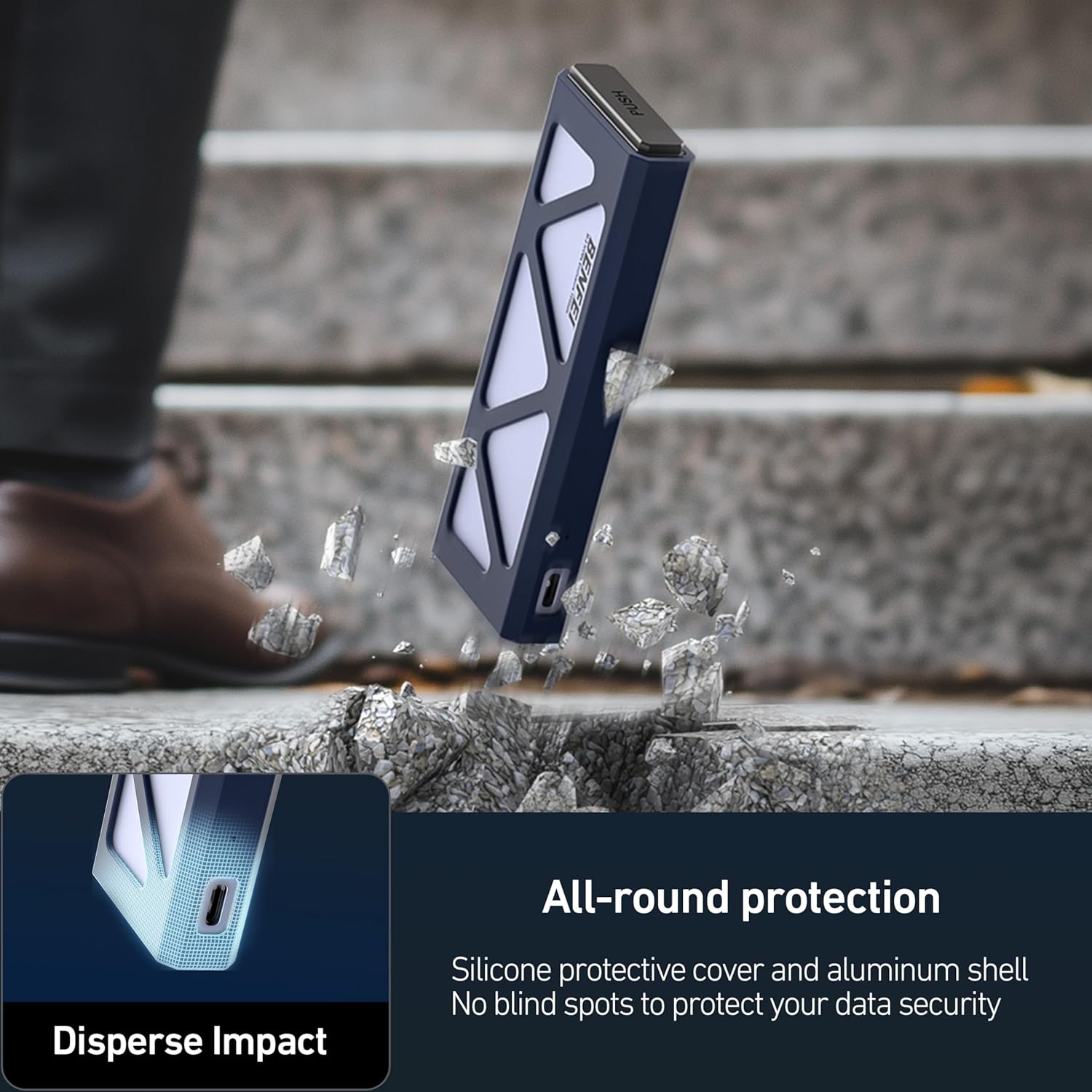 Detalle de Benfei M.2 NVMe SSD Enclosure with Tool-Free USB-C 10Gbps