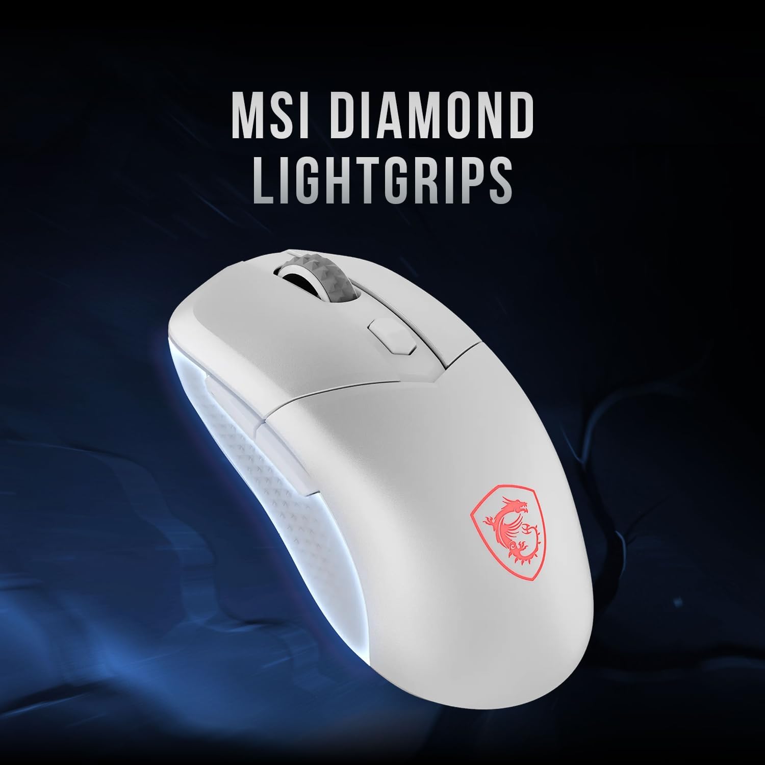 Detalle de MSI VERSA 300 W WHITE Wireless Gaming Mouse, 8,000 DPI, 30M+ Kailh Switches