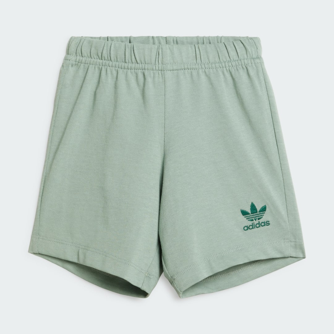 Thumbnail 3 de Conjunto Adidas: camiseta y pantalón corto en verde para entrenamiento y ocio