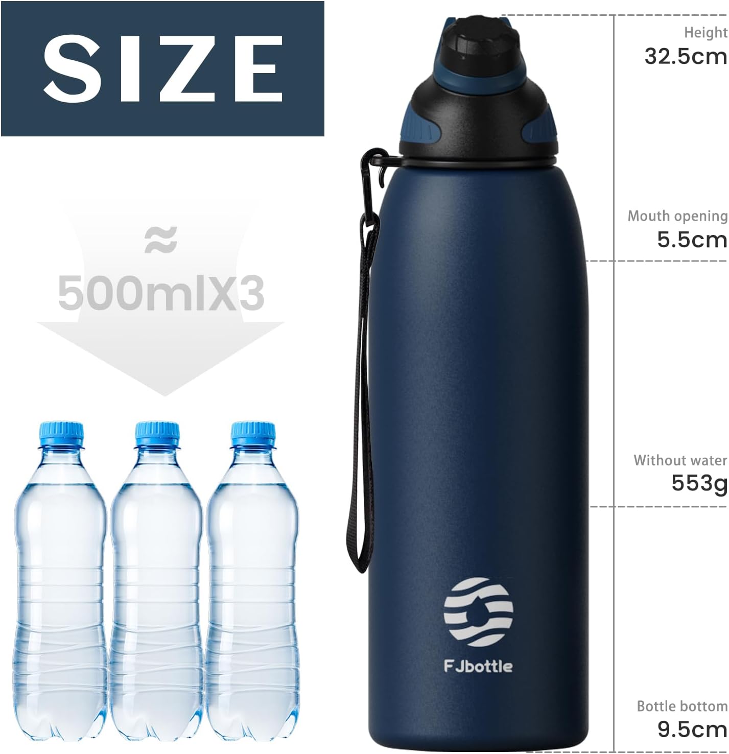 Detalle de Magnetic lid stainless bottle 600ml