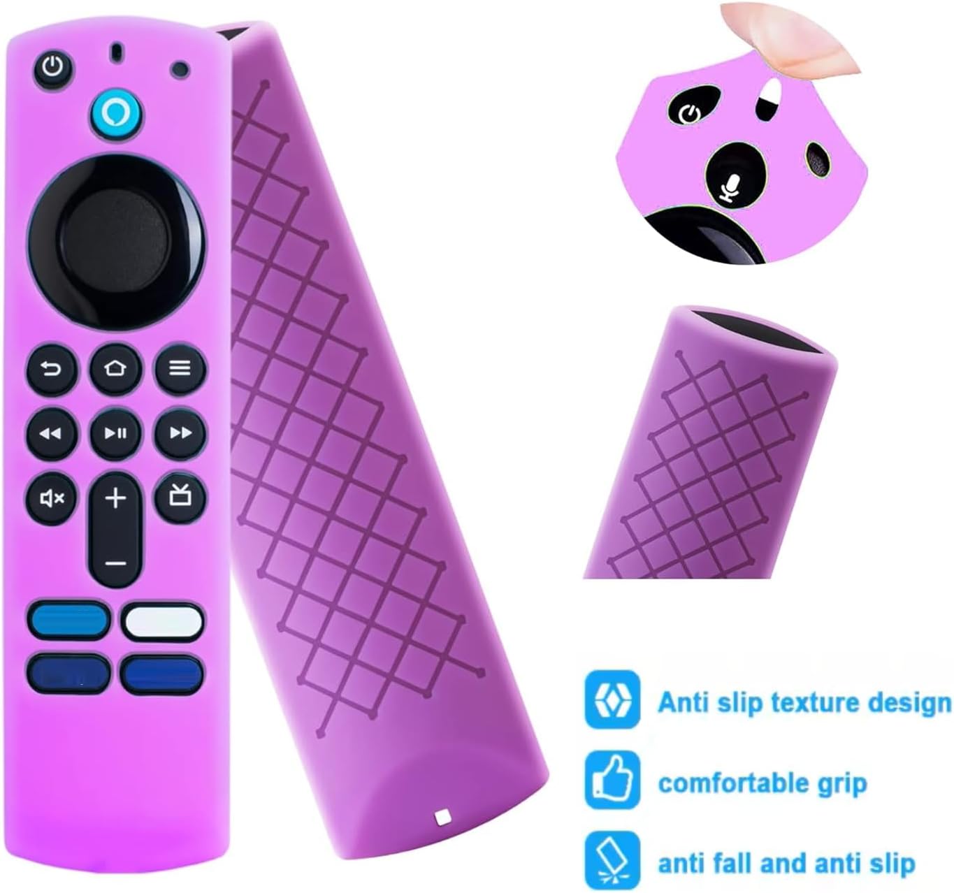 Thumbnail 3 de Silicone Remote Cover Replacement for Smart HD Streaming / 4K Remote (3rd & 4K models) with Lanyard