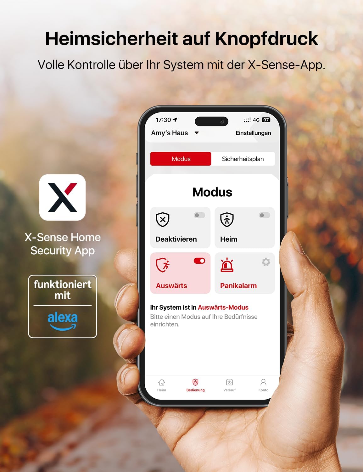 Detalle de X-Sense Smart Türsensor Sicherheitskit AS05/AS08 Zubehör für SBS50, mit austauschbarer Batterie