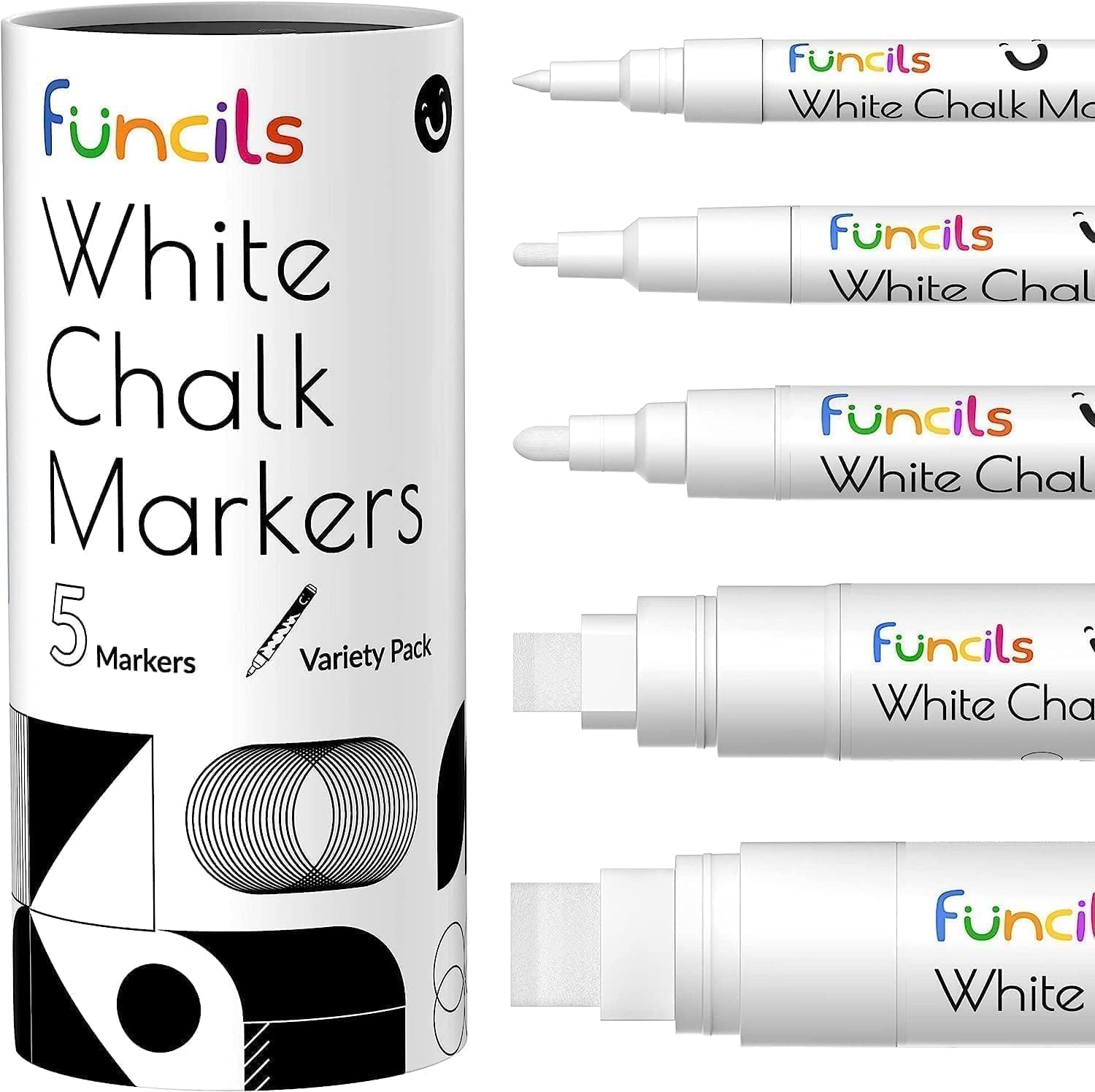 Detalle de Chalkboard marker set, white 1mm-15mm