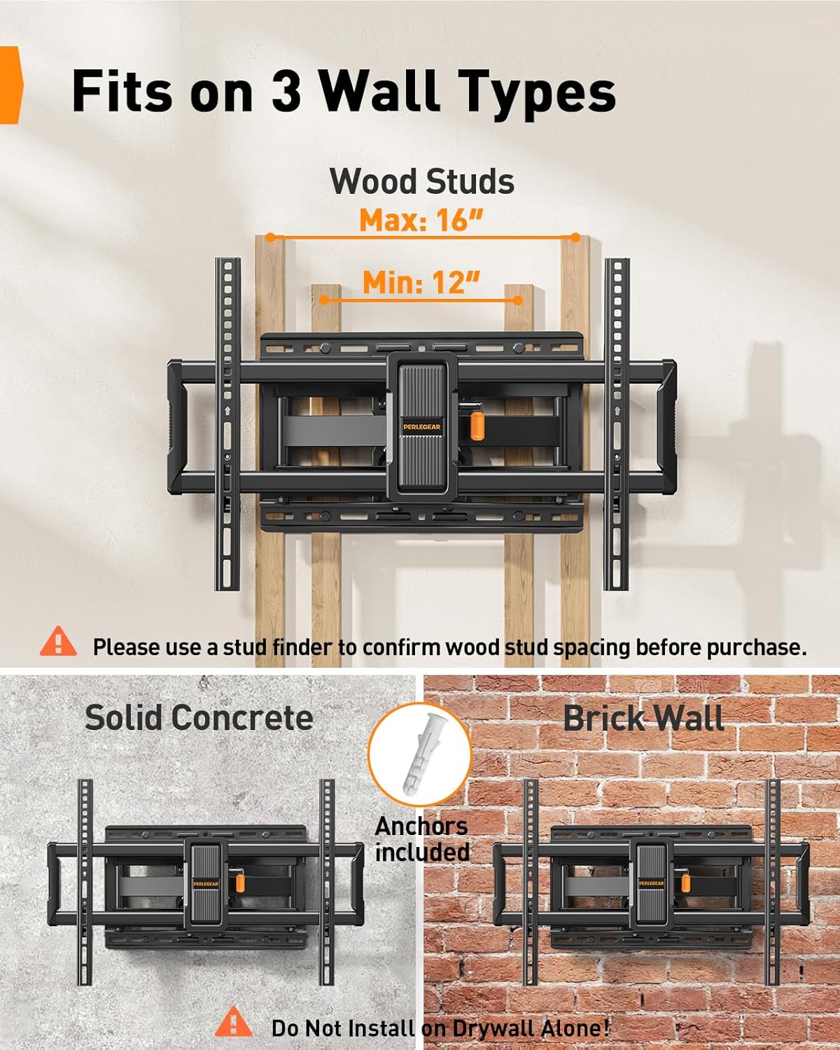 Thumbnail 3 de Perlegear PGLF15 40–86 inch TV Mount