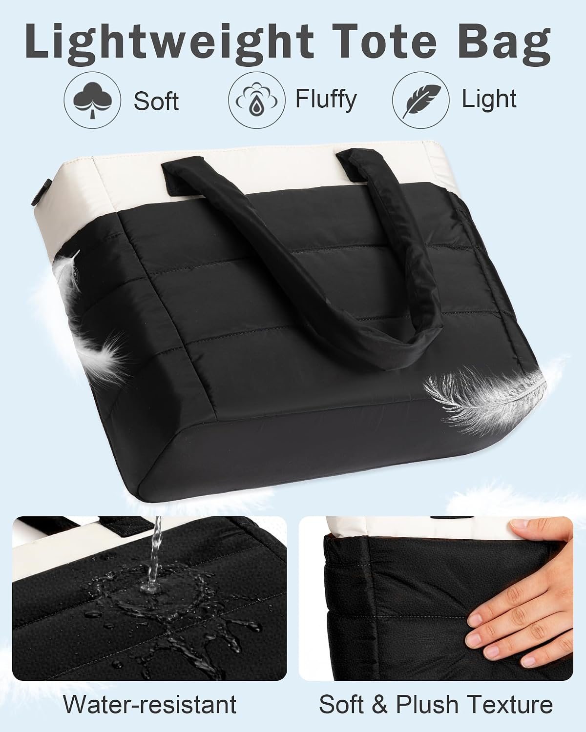 Thumbnail 6 de Yuni Quilted Puffer Tote Bag, 15.6-Inch Laptop