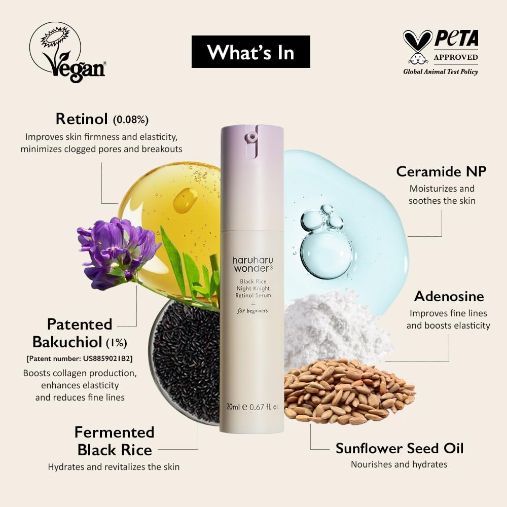 Detalle de Haruharu Wonder Black Rice Night Knight Retinol Sérum 20 ml