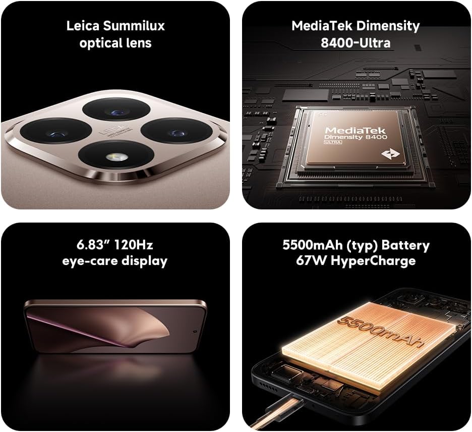 Thumbnail 1 de Xiaomi 15T (12+512GB) 6.83" 120Hz Eye-care display with Dimensity 8400-Ultra and 50MP Leica Summilux lens