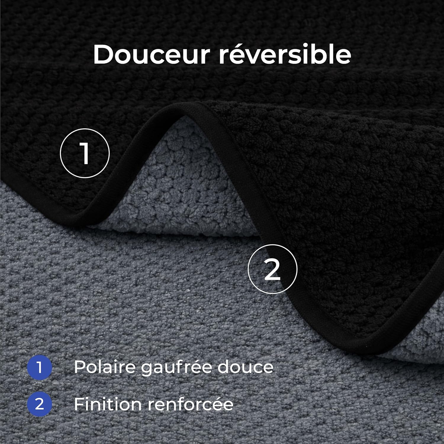 Thumbnail 2 de Dreamzie Couverture Imperméable 152x203 cm – Plaid polaire réversible pour lit et canapé