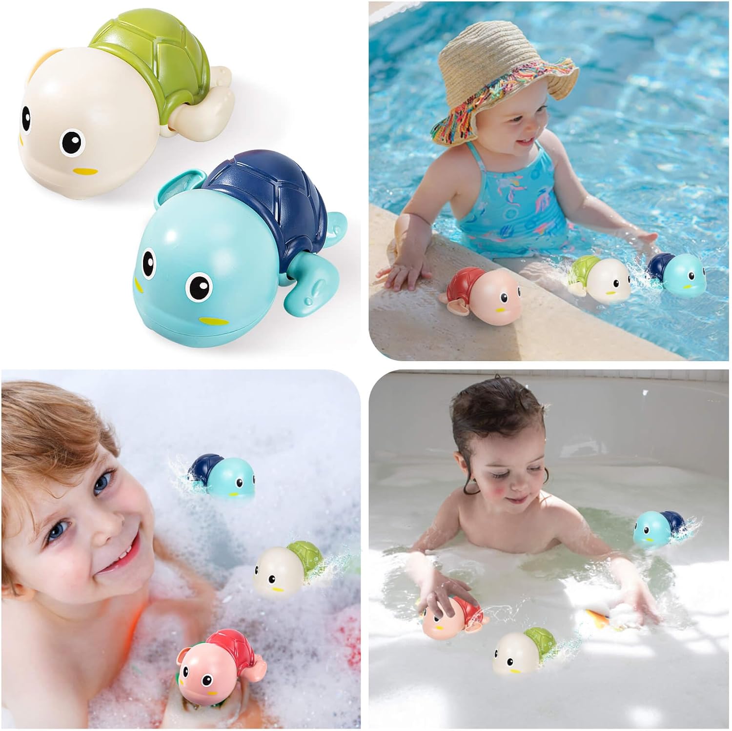 Thumbnail 4 de SEPHIX Bath Toys for Toddlers (Ages 1–3) — Wind-Up Swimming Turtle Bath Toys, 3-Pack
