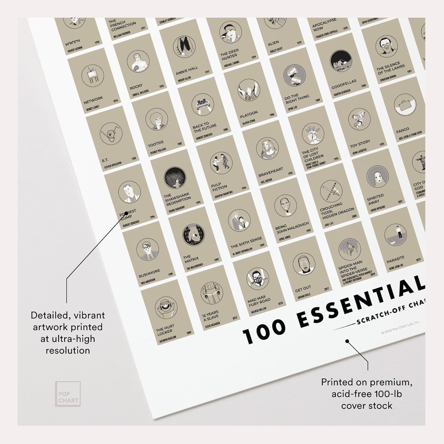 Thumbnail 2 de Pop Chart Tableau à gratter 100 films ⚙️