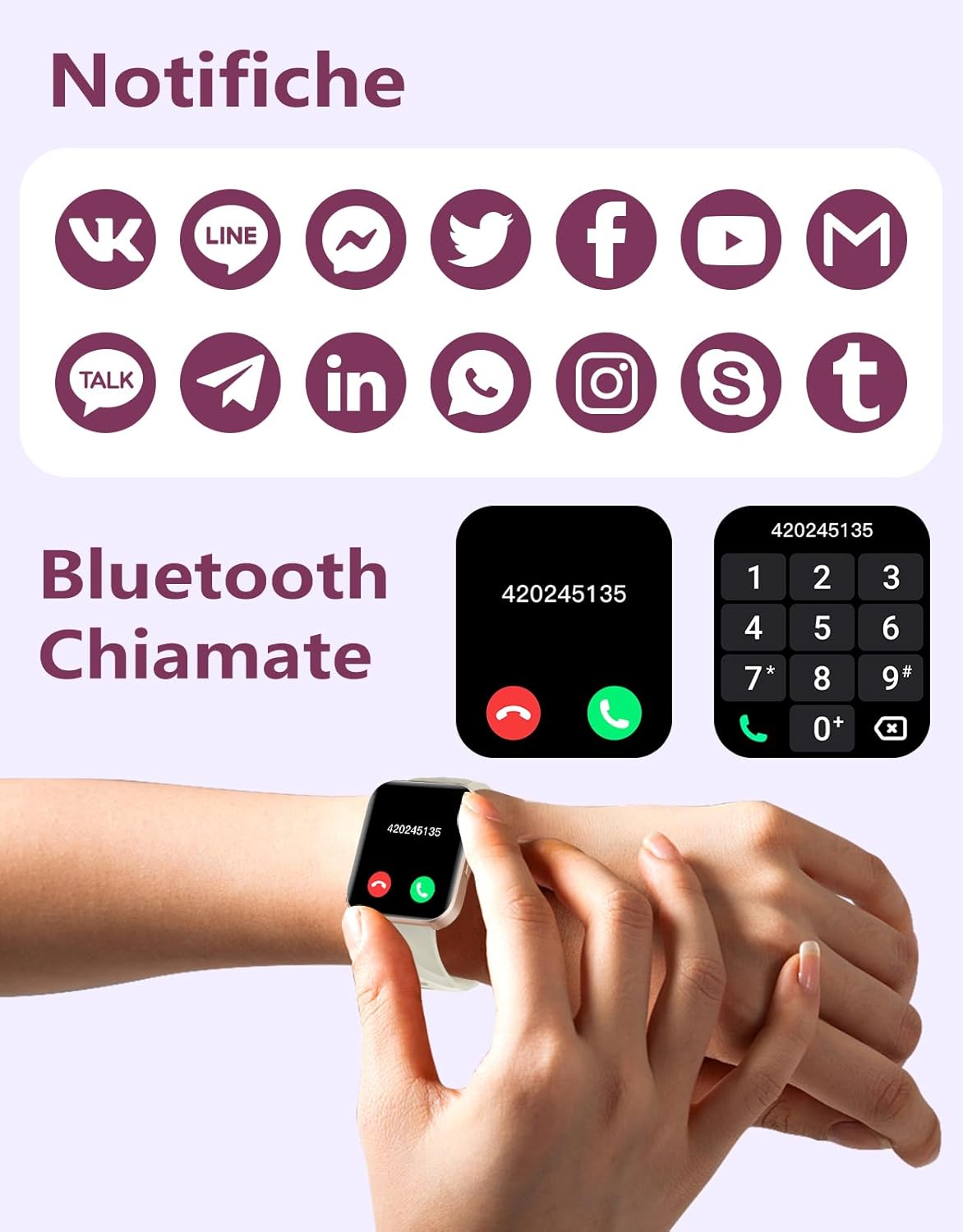 Detalle de RUIMEN Smartwatch Chiamate e SpO2