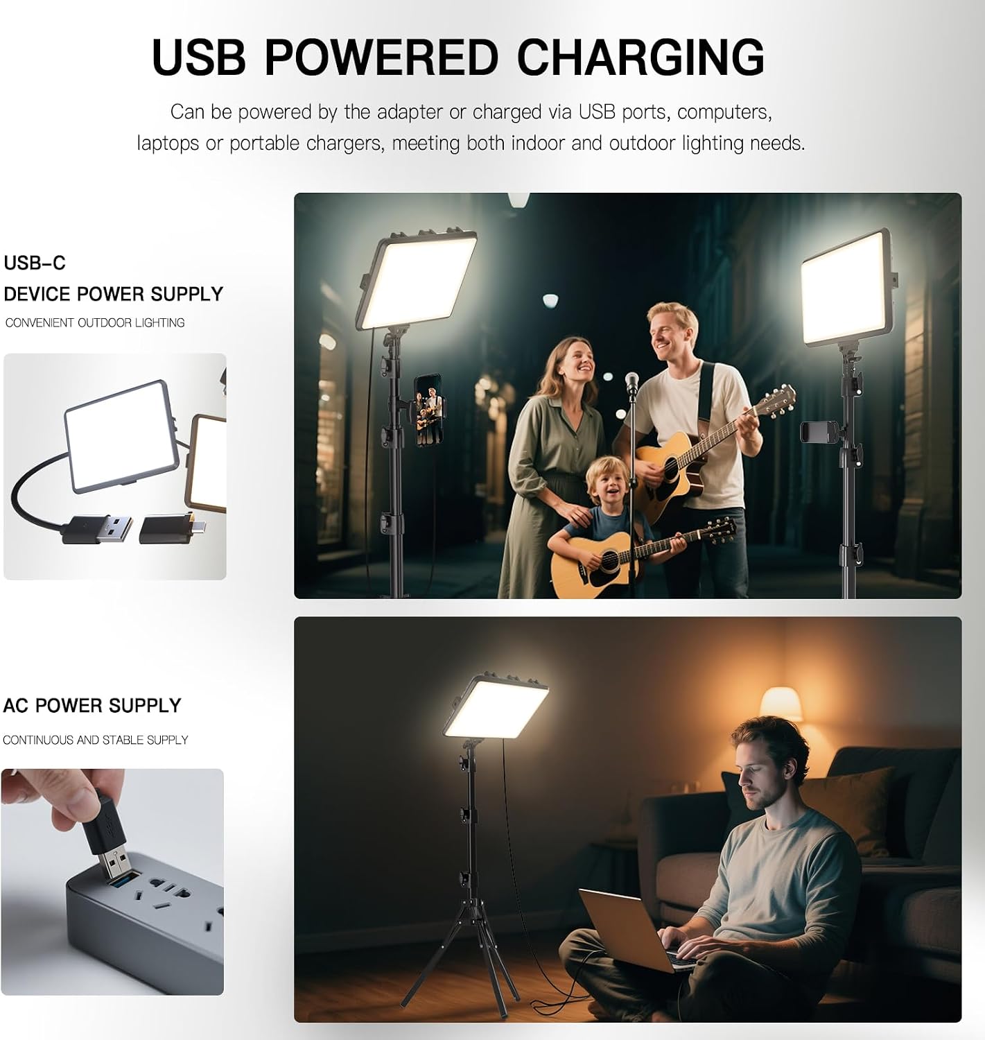 Thumbnail 4 de NiceVeedi 2-Pack 15W LED Studio Video Light