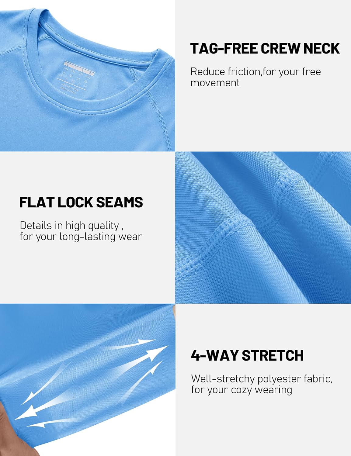 Thumbnail 5 de TACVASEN Men’s UPF 50+ long sleeve UV protection T-shirt for hiking and outdoor wear