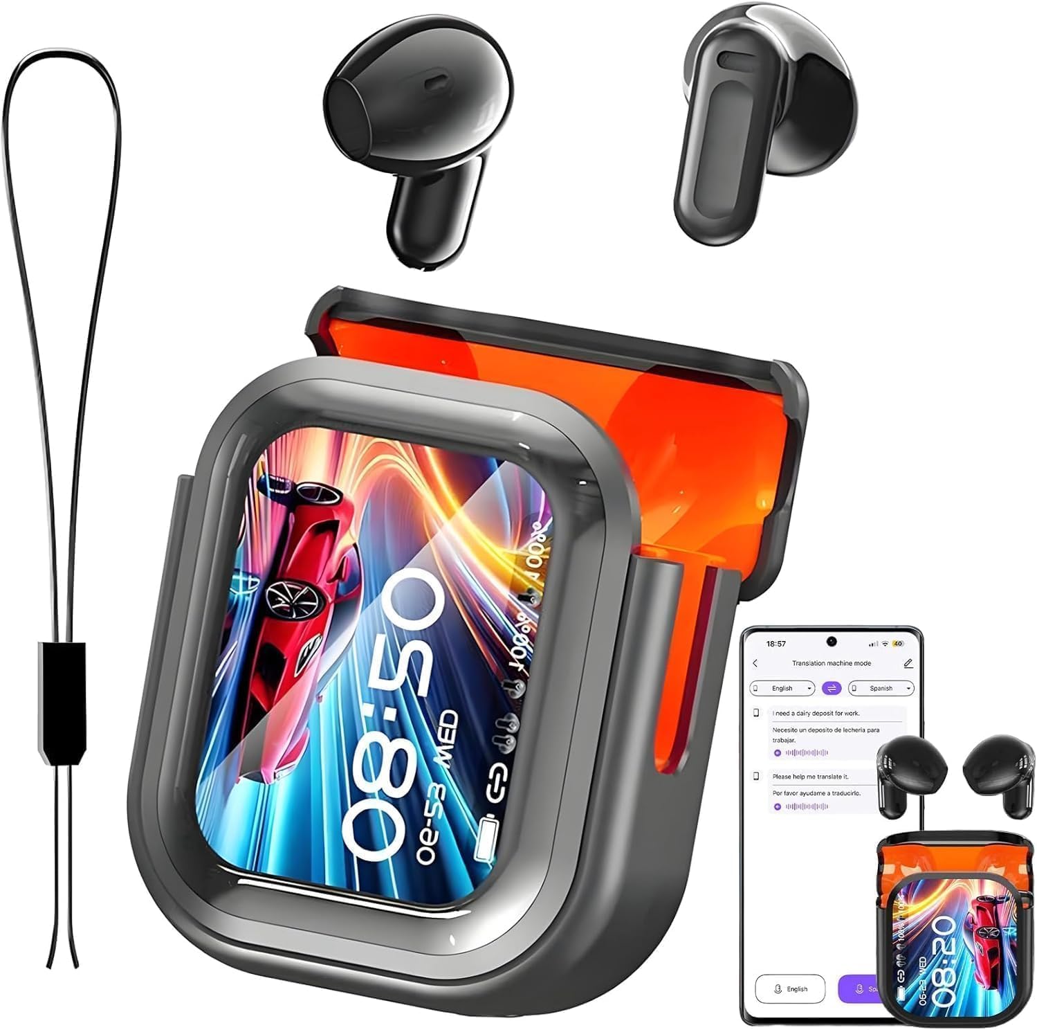 Detalle de NE20 Auriculares traductores Bluetooth 60h
