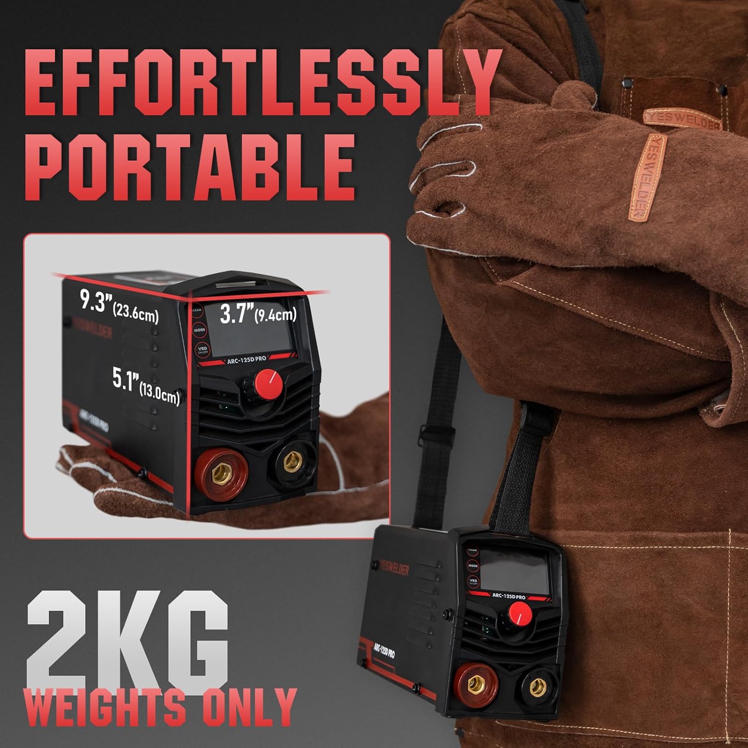 Thumbnail 5 de YESWELDER Saldatrice Inverter MMA 125A con display LED e avvio a caldo regolabile (ARC/VRD)