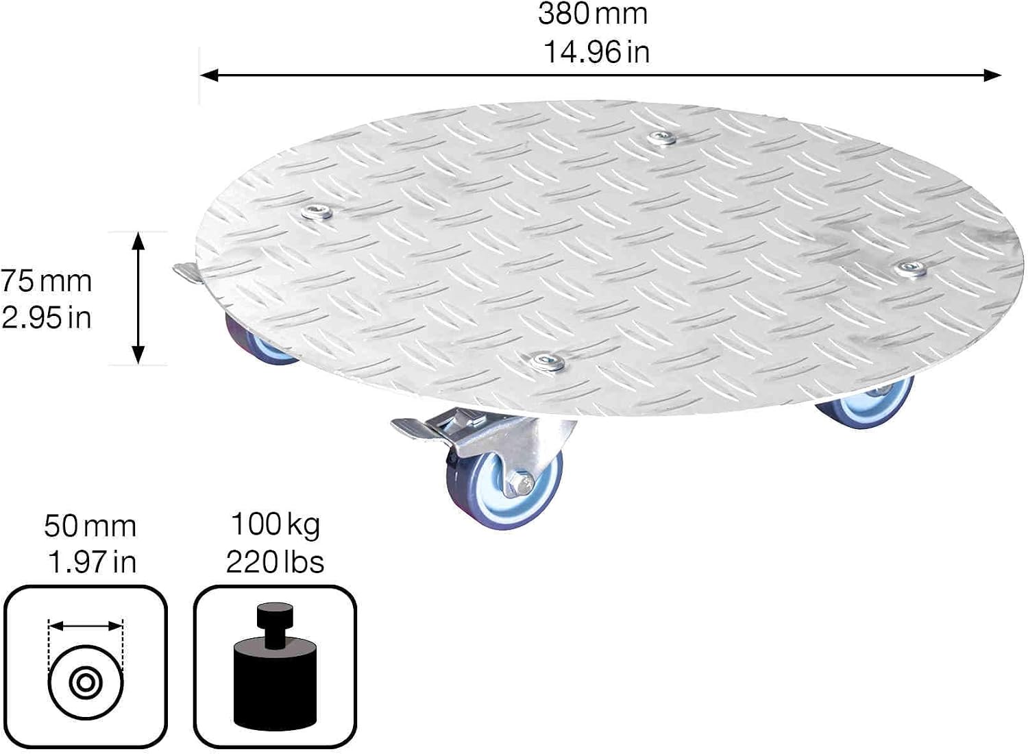 Detalle 2 de WAGNER 20700201 Multiroller Alaska – podstawa pod donicę Ø 38 cm, 150 kg