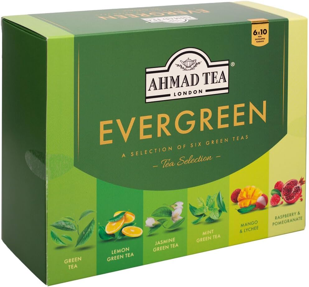 Thumbnail 3 de Ahmad Tea EverGreen Selection – cofanetto di tè verde in 6 gusti (10 bustine ciascuno)