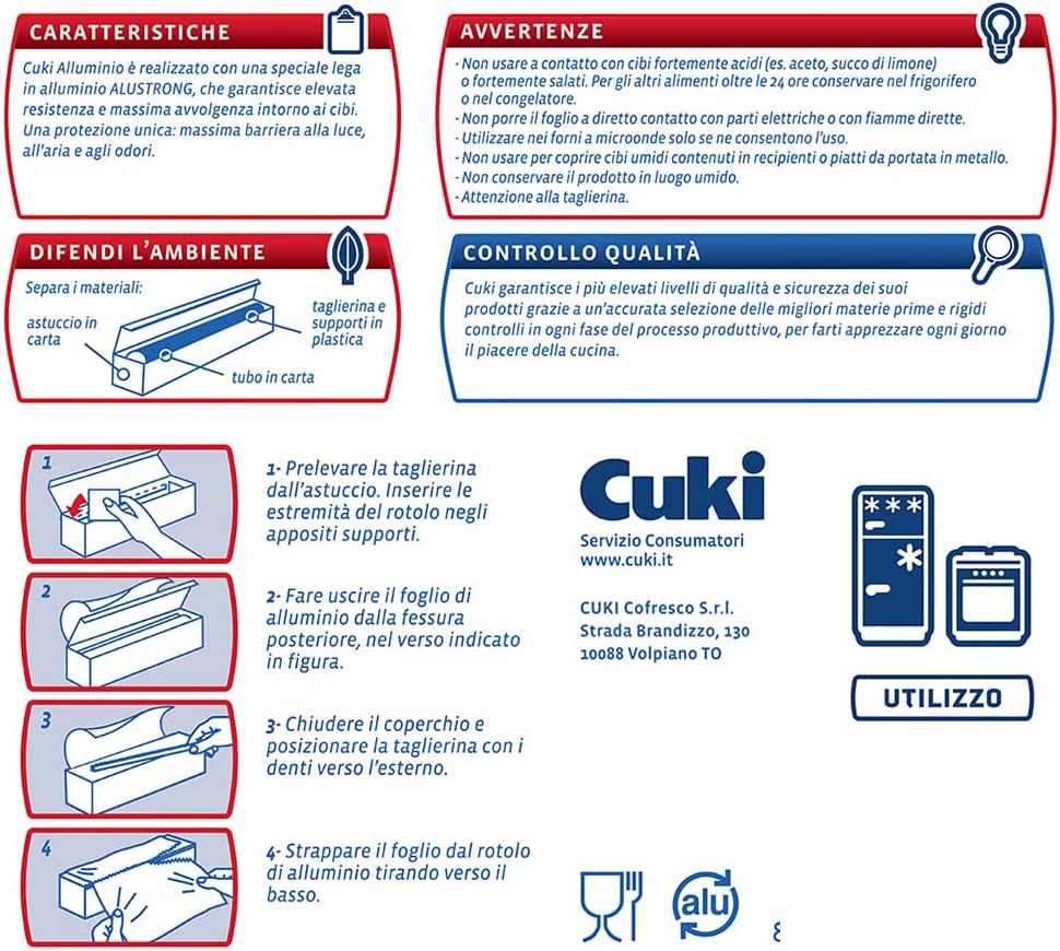 Thumbnail 5 de Cuki Alluminio 150 Metri Doppia Forza con Taglierina – Alluminio Professionale per Cucina