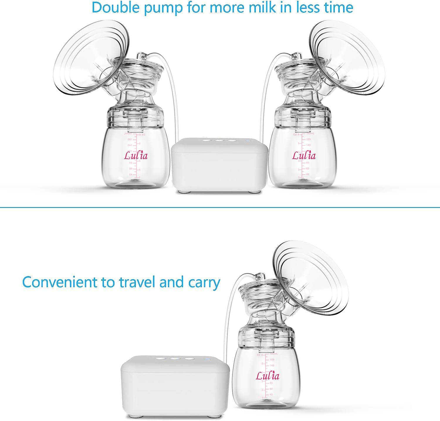 Thumbnail 4 de Lulia tiralatte elettrico doppio ricaricabile con 3 modalità e 4 livelli, BPA-free