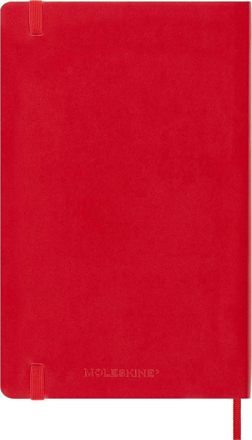 Thumbnail 1 de Moleskine Carnet de Notes Classique - Papier Blanche, Couverture Souple, Elastique, Rouge Écarlat – Grand Format 13 x 21 cm (192 pages)