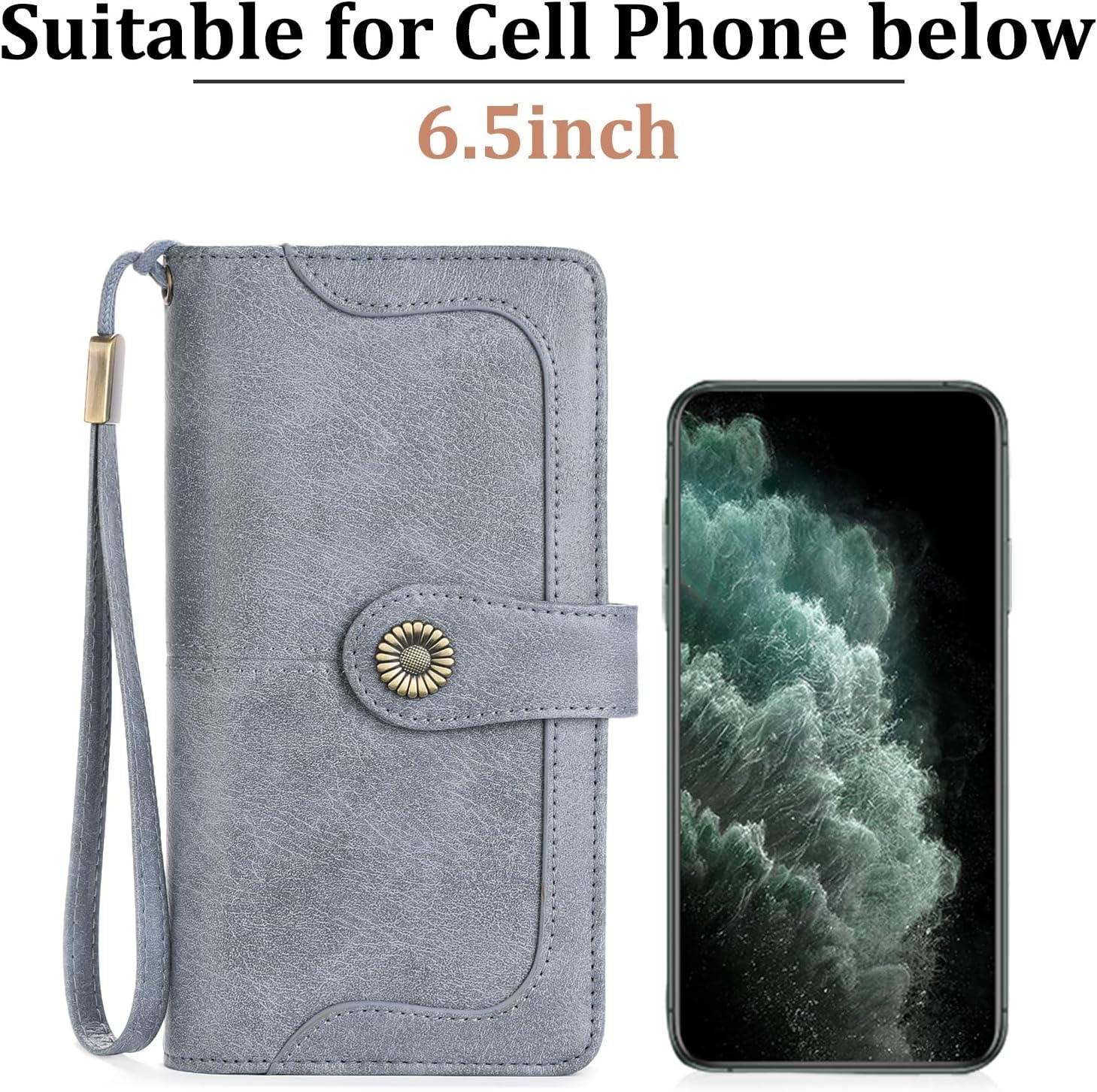 Detalle 2 de SENDEFN RFID large leather purse