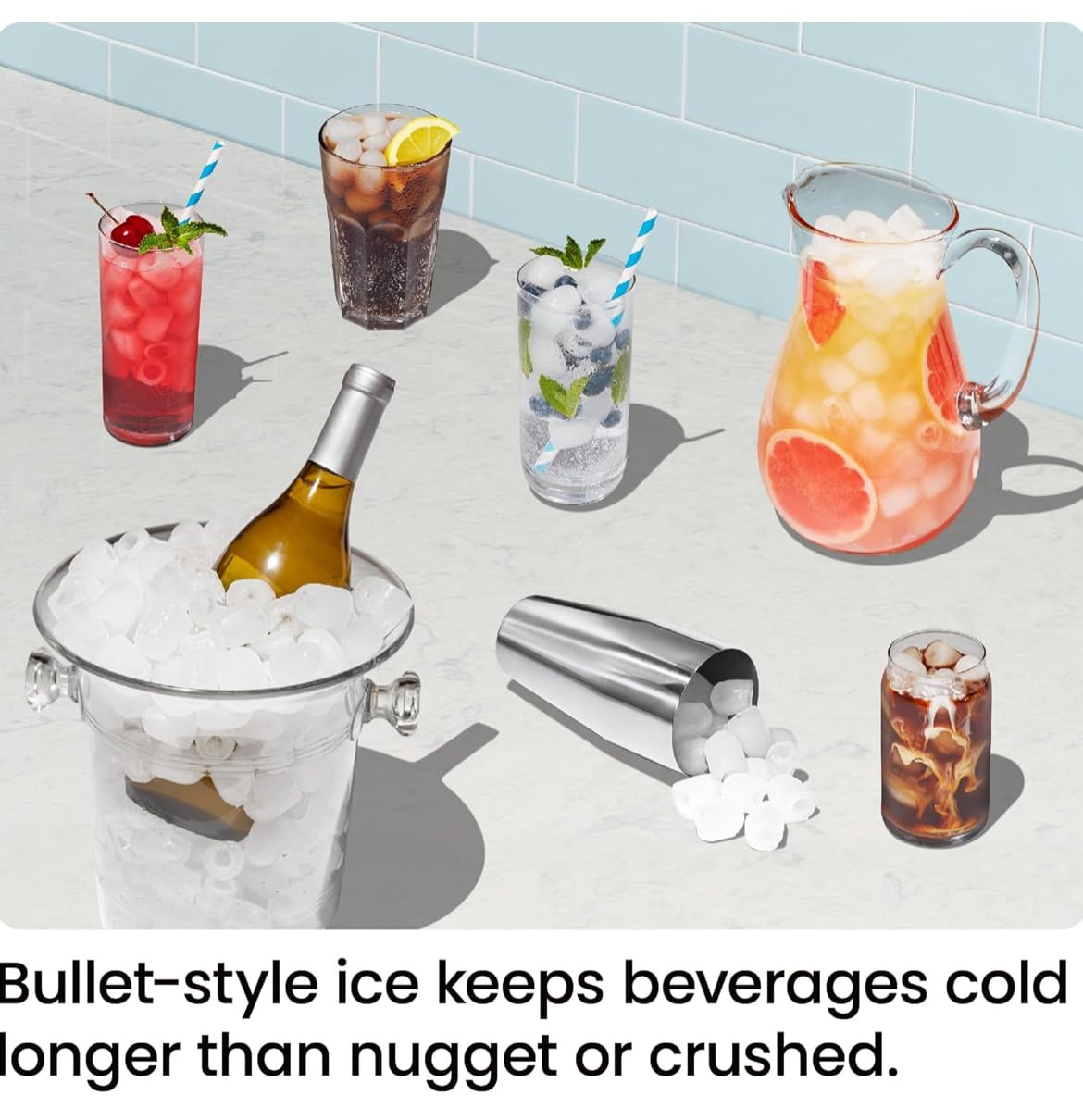 Detalle de Iceman RJ56-BUL-12 Dual-Size Countertop Ice Maker with Self-Cleaning