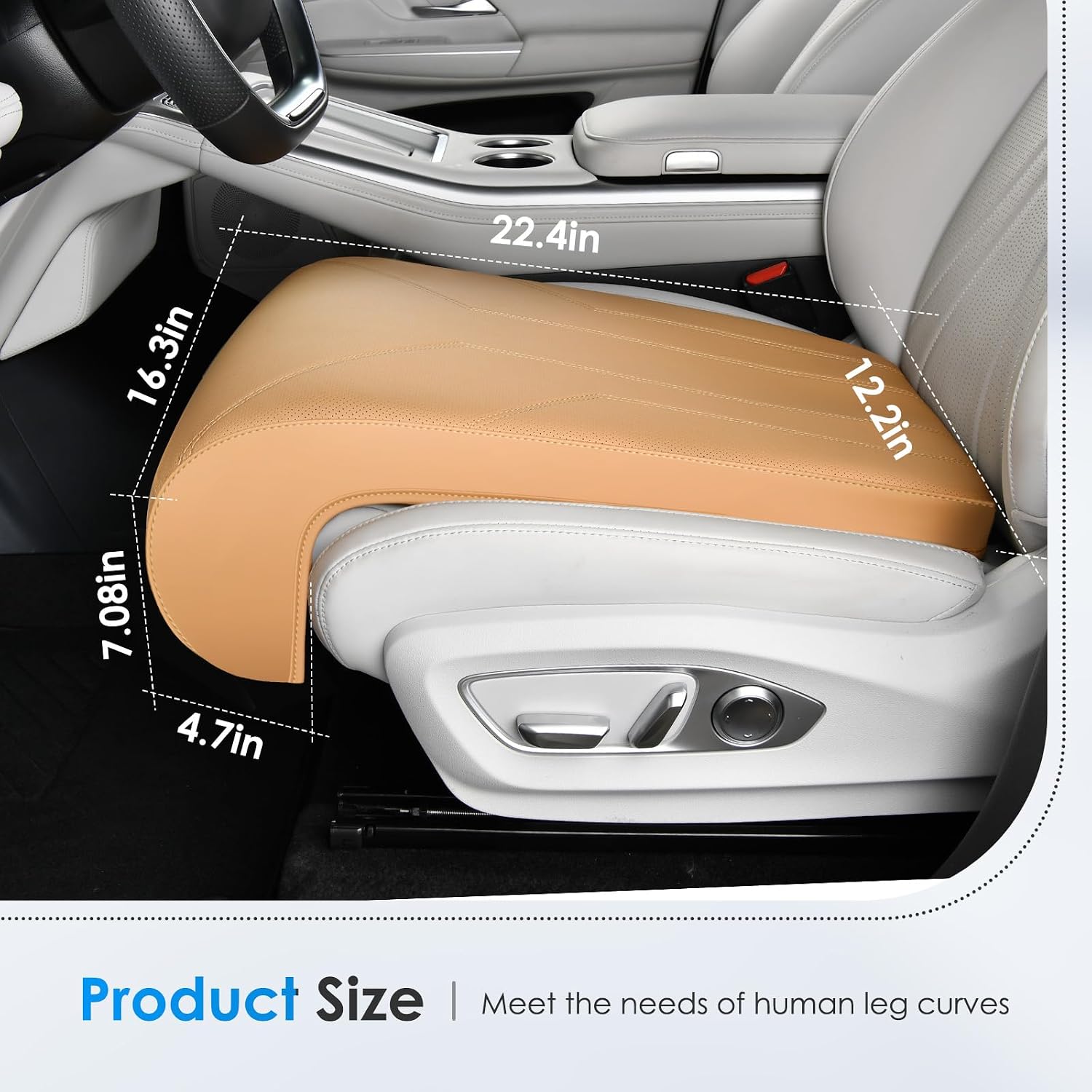 Detalle 1 de FLORICH Car Seat Leg Support Cushion Leather