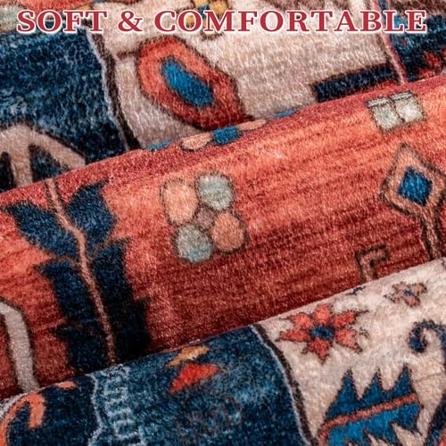 Thumbnail 5 de SERISSA Boho 2x3 Rust Entryway Rug, Low-Pile 🏠