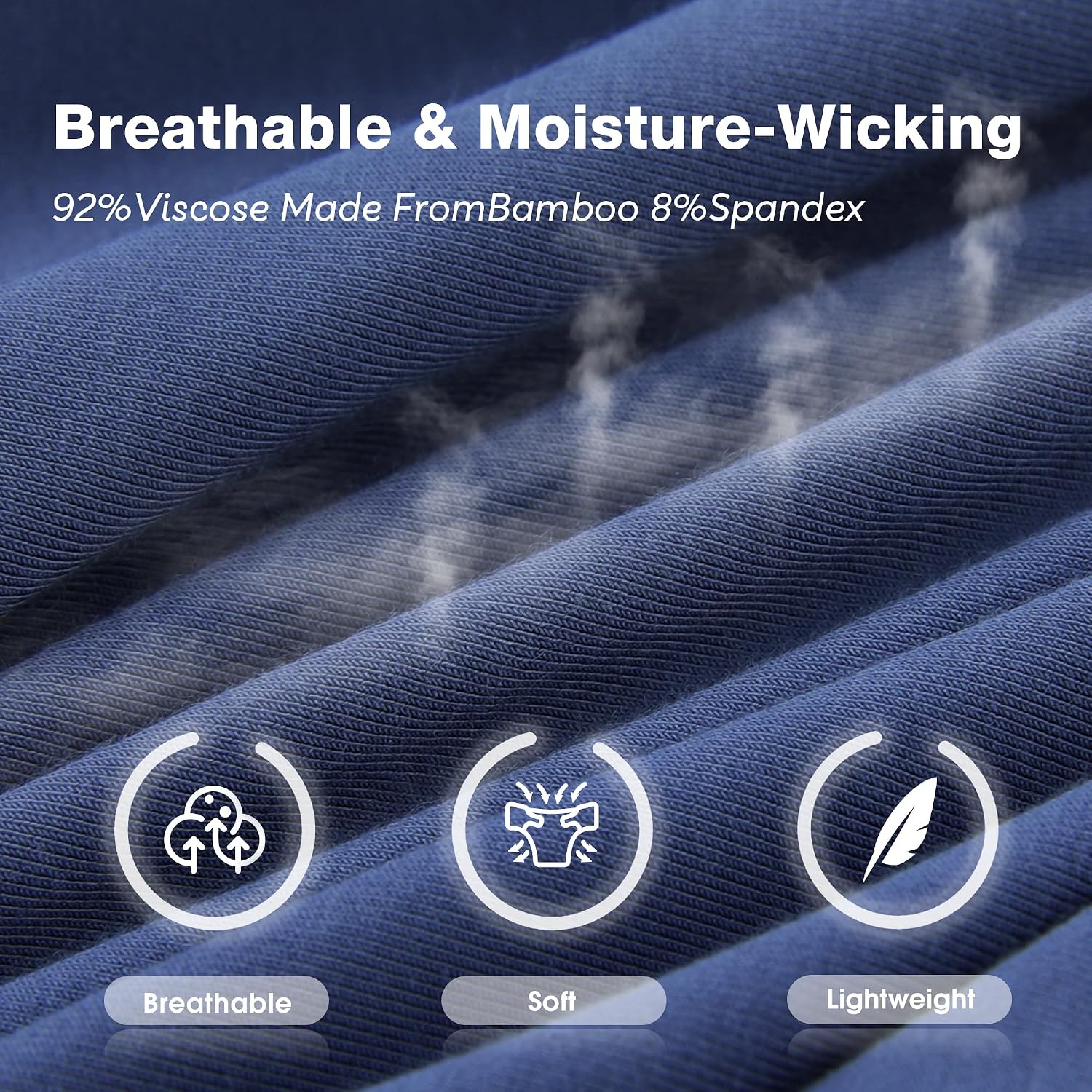Thumbnail 2 de BAMBOO COOL Men's Cooling Boxer Briefs, 92% Bamboo Viscose, Moisture-Wicking