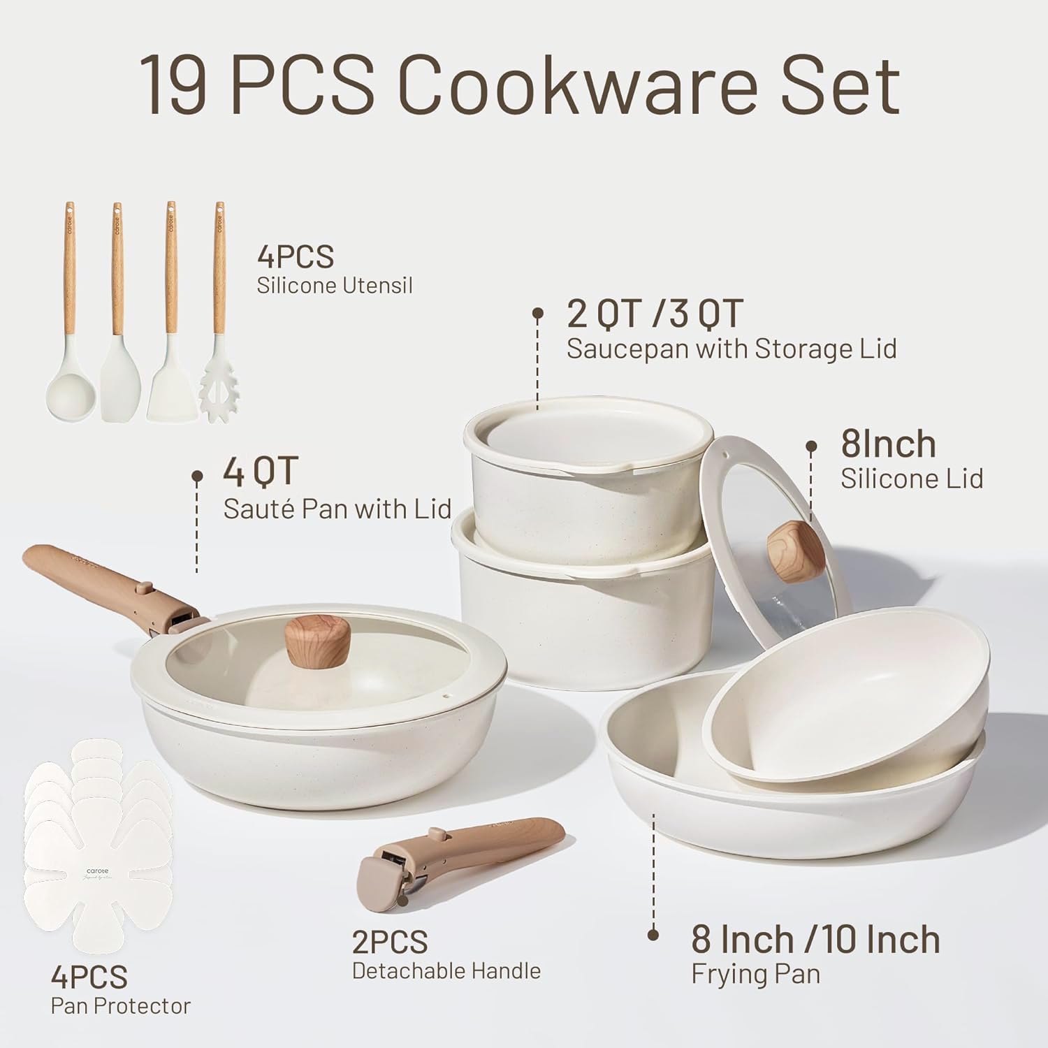 Detalle 2 de CAROTE 19pcs Cookware Set