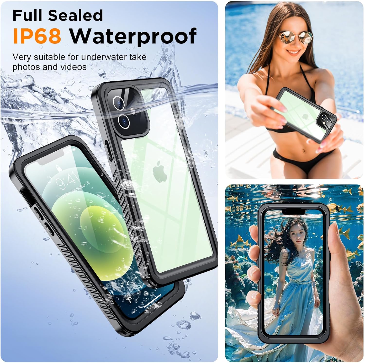 Detalle 2 de Temdan Waterproof iPhone 12 Case