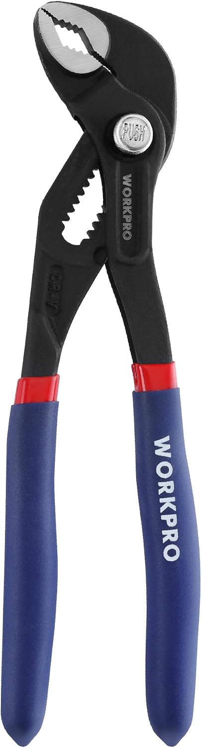 Detalle de WORKPRO W031331 waterpomptang 180 mm met bekopening tot 33 mm