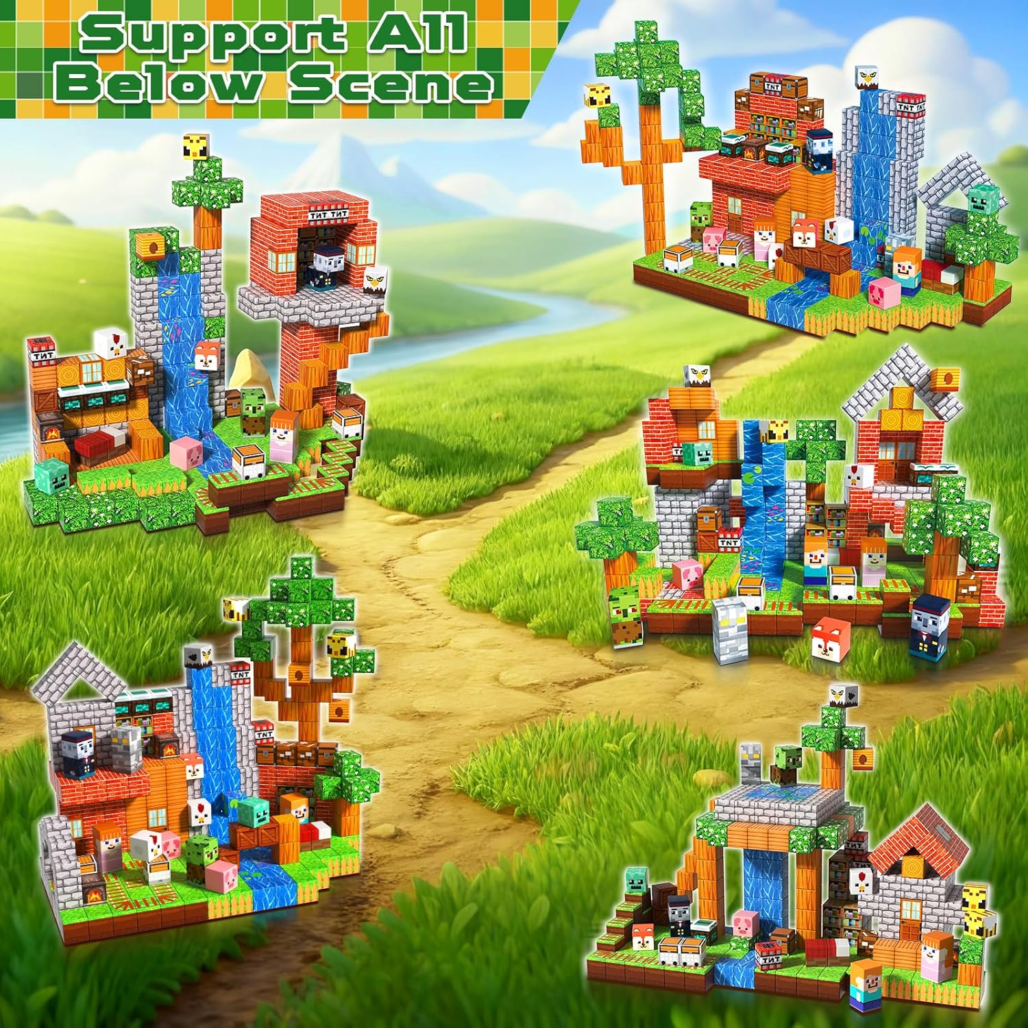 Thumbnail 2 de Goody King 300PCS Magnetic Blocks (Forest Theme) — Magnetic Building Blocks for Kids 3+