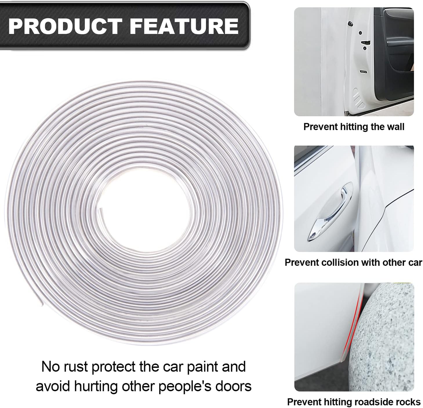 Detalle de MRCPRIAN Transparent Widen Car Door Edge Protector