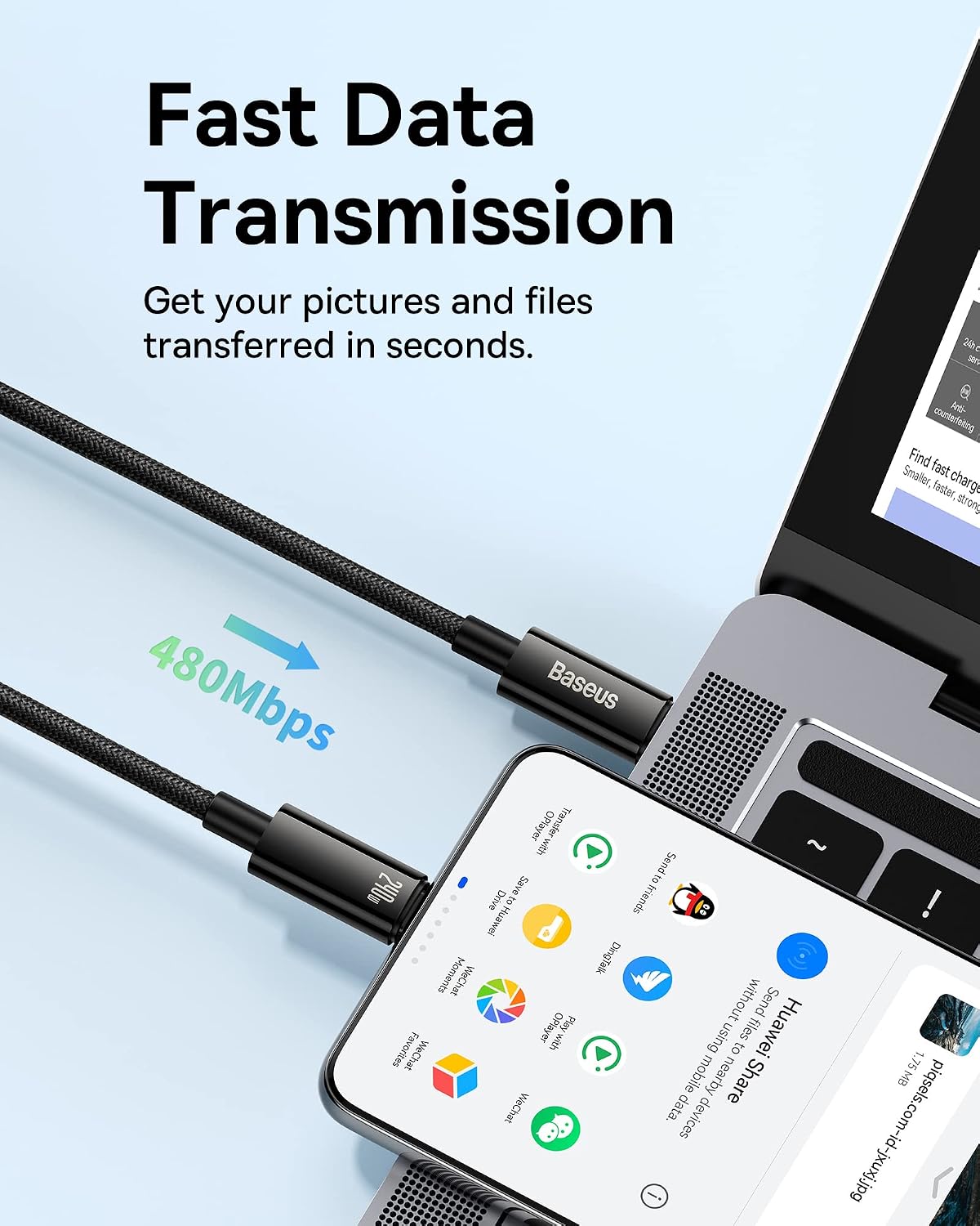 Detalle 2 de Baseus USB-C Charging Cable 240W