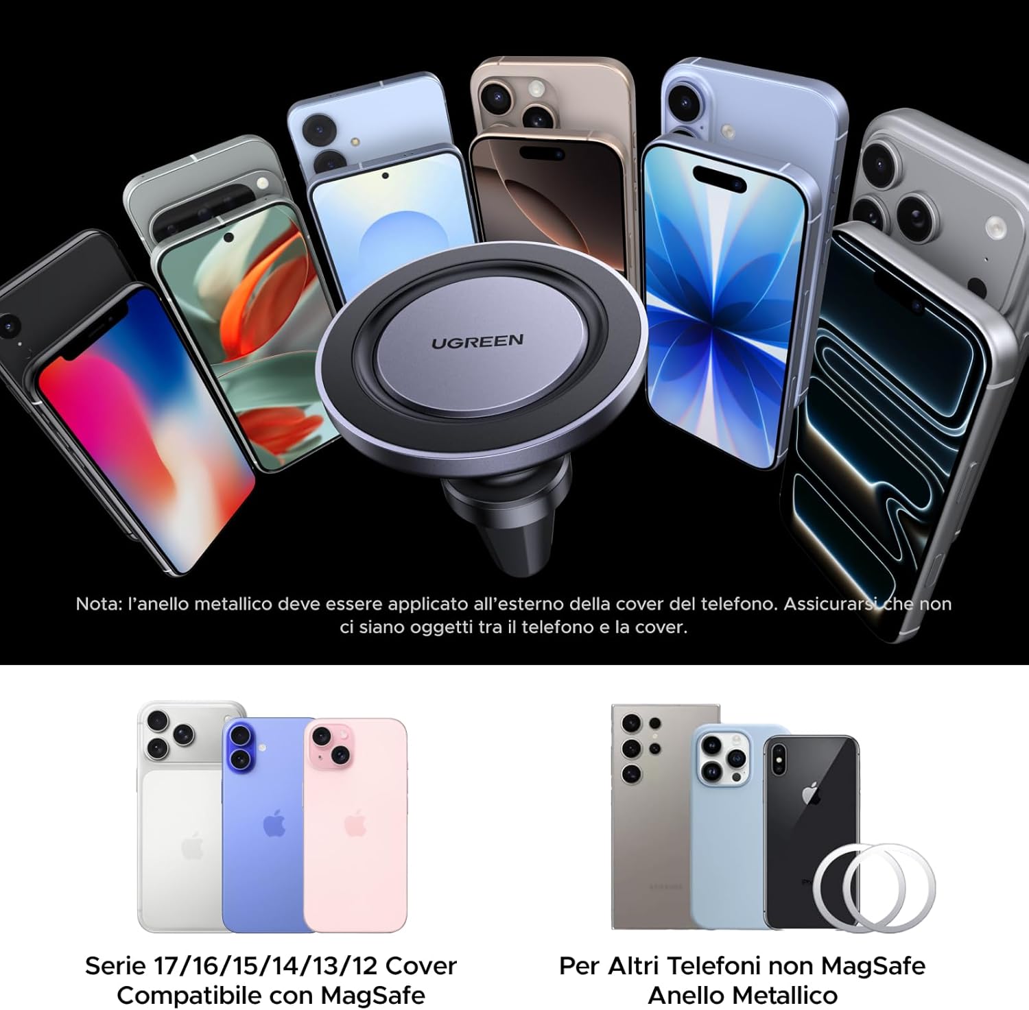 Thumbnail 4 de UGREEN Supporto auto MagSafe per iPhone e Android