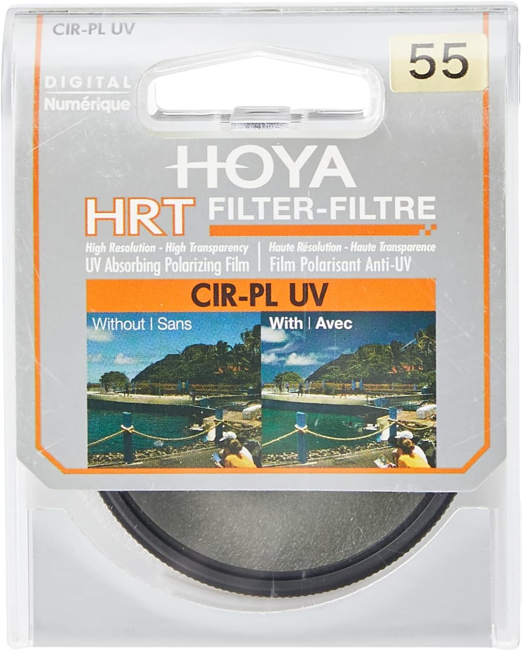 Detalle de Hoya HRT filtr polaryzacyjny kołowy 55 mm, szkło optyczne, powłoka wielowarstwowa
