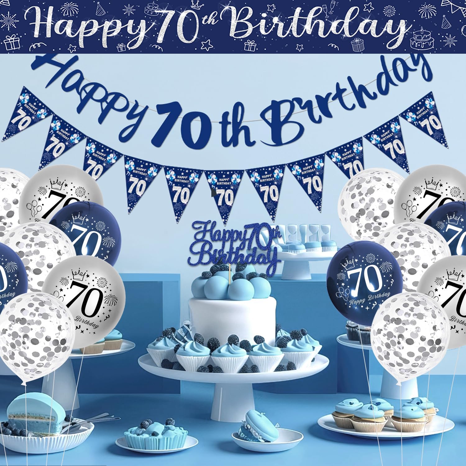 Thumbnail 2 de VICTERR 70th Birthday Decorations set 🎈