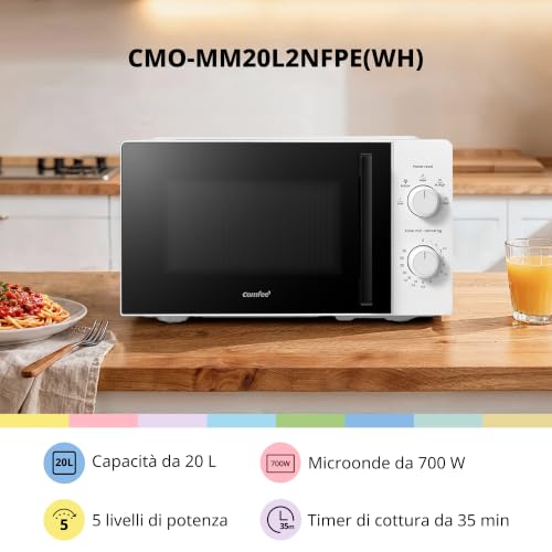 Thumbnail 1 de COMFEE' Forno a Microonde 20 litri 700 W – modello CMO-MM20L2NFPE(WH)