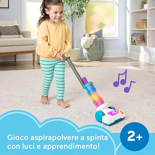Detalle de Fisher-Price Ridi e Impara Aspirapolvere 2 in 1 per Bambini – multilingue