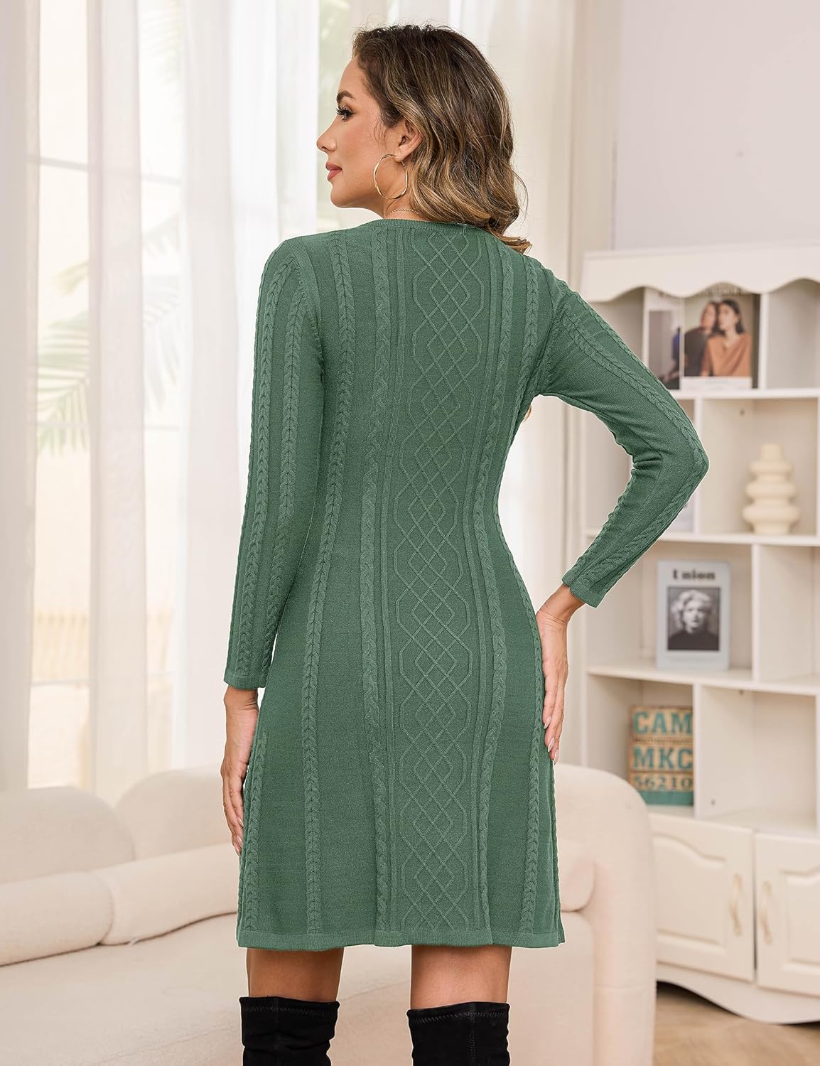 Thumbnail 4 de Aottori Suéter Vestido para Mujer mini de punto