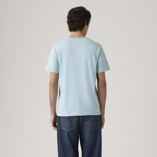 Detalle de Levi's SS Original Hm tee Forget-Me-Not: camiseta básica atemporal con logotipo discreto