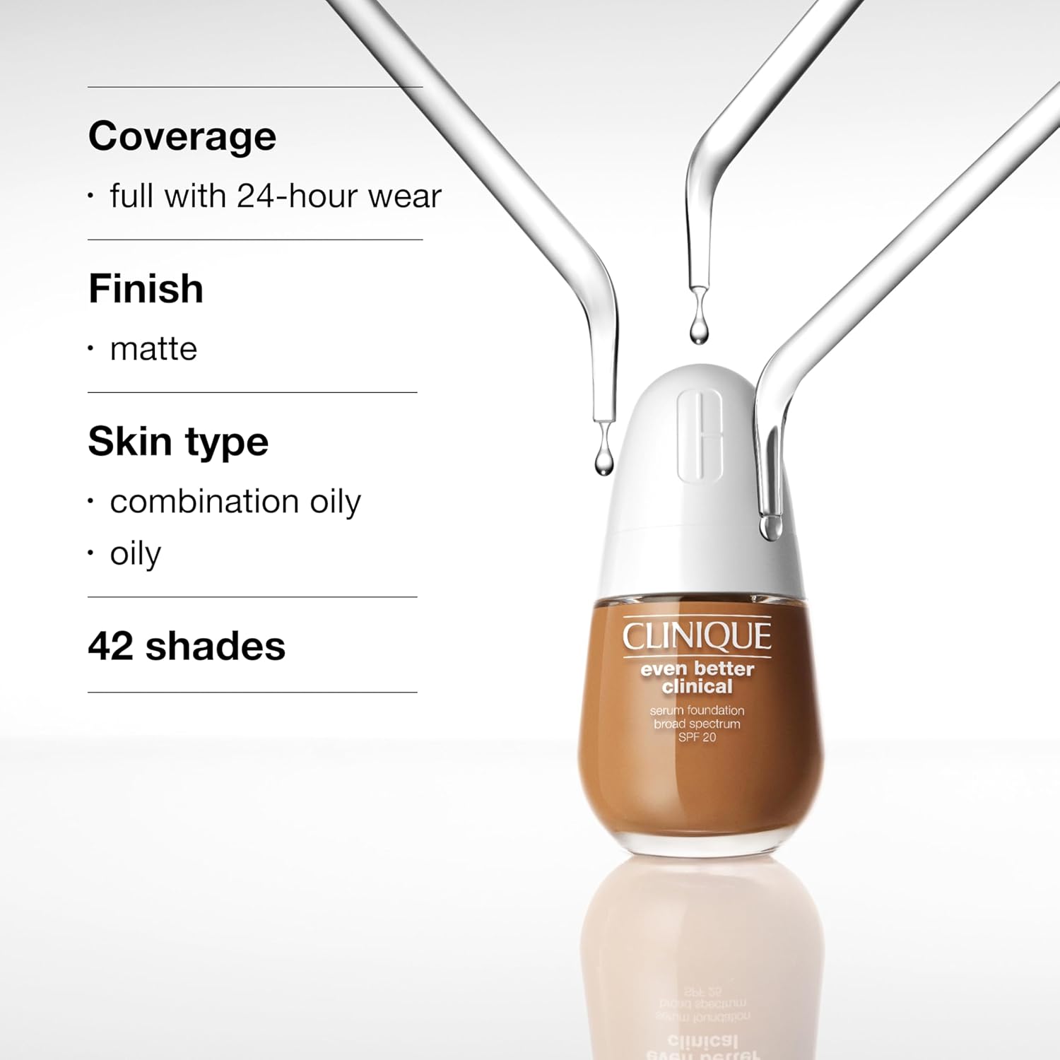 Thumbnail 4 de Even Better Clinical Serum Foundation SPF 20 | Full Coverage, Satin Matte Finish