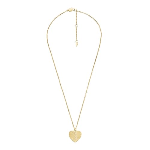 Detalle 2 de Fossil Harlow collar de corazón en acero inoxidable 💍