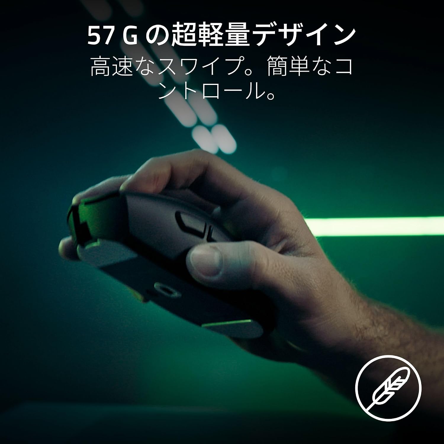 Detalle 1 de Razer DeathAdder V4 Pro White Edition ワイヤレスゲーミングマウス 57g・8,000Hz・Focus Pro 45K