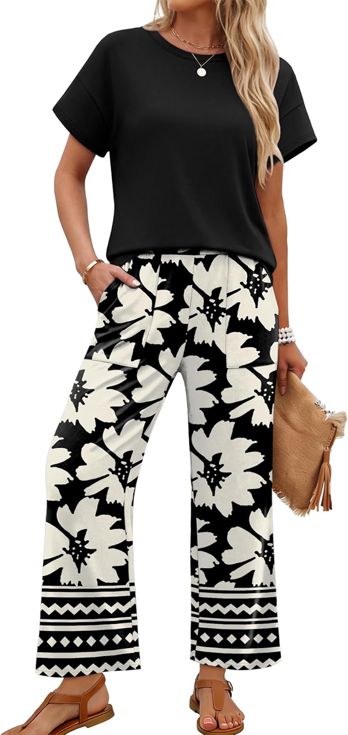 Thumbnail 6 de SAMPEEL Two-Piece Lounge Set for Women with Wide-Leg Pants